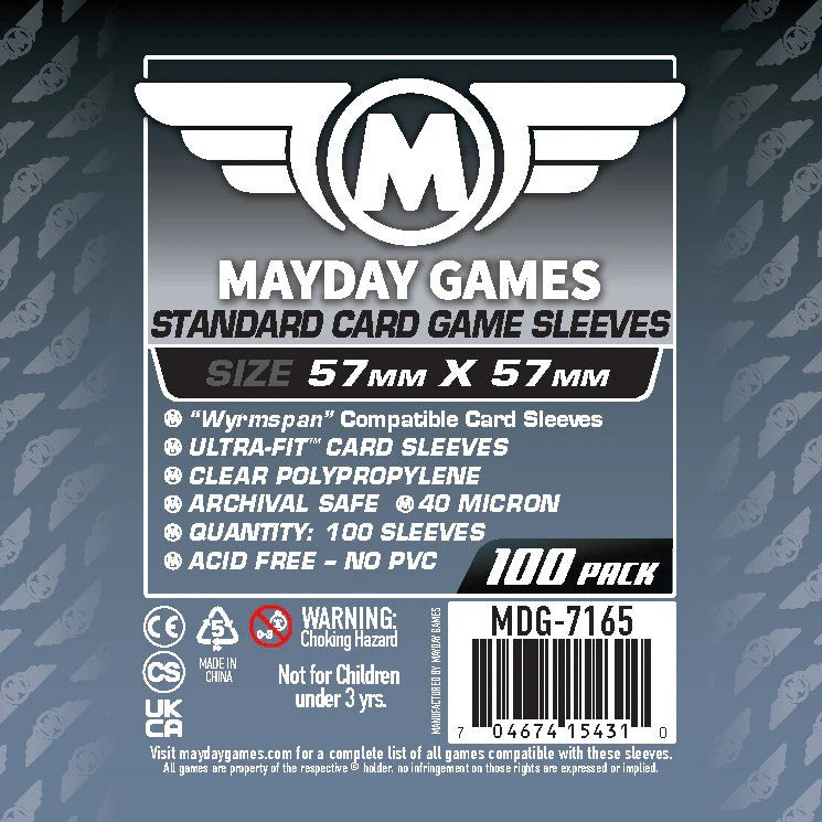 Mayday Wyrmspan Sleeves: Normal, 57 x 57, Pack of 100